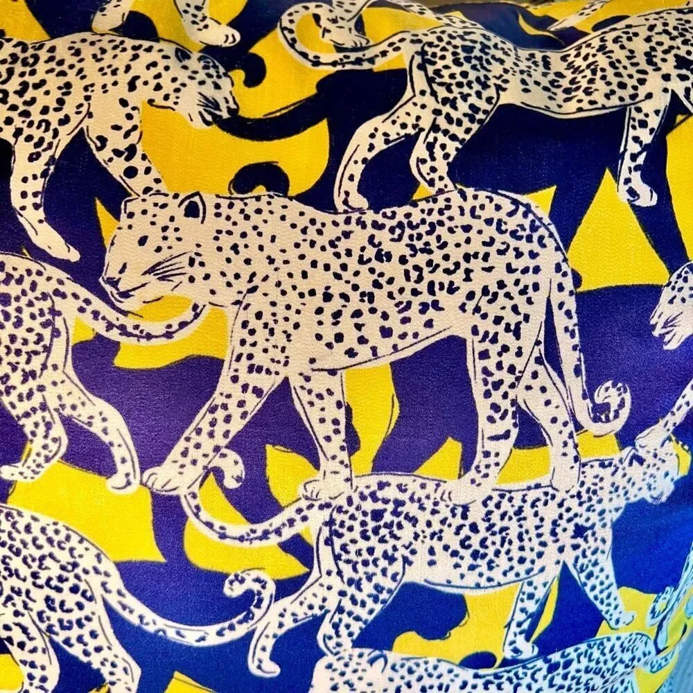 Kate Spade New York Yellow & Blue Leopard Decorative Pillow, 20